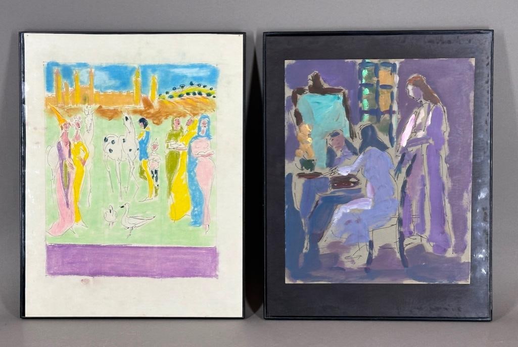 Algesa O'Sickey, Two Framed Works on Paper (1 of 7)