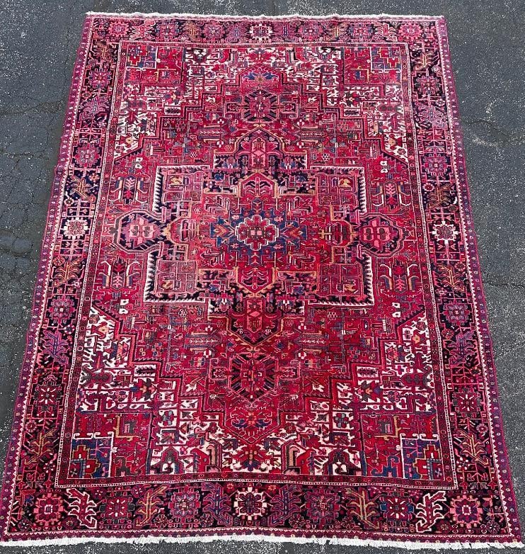 Antique Persian Heriz Carpet 12'8" x 9'5" (1 of 11)