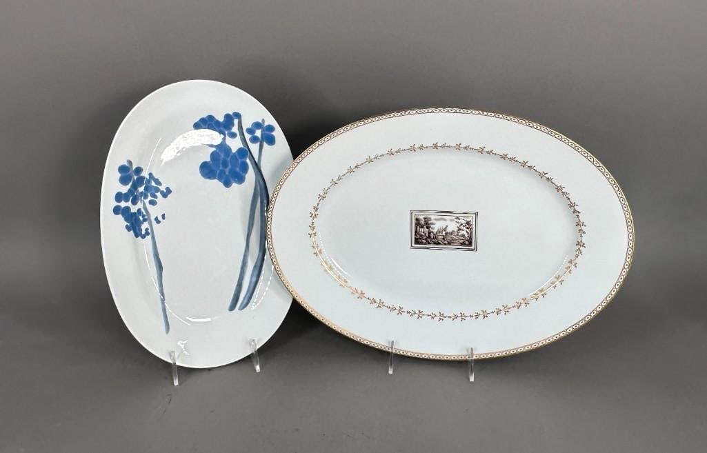 Two Richard Ginori Platters, Fiesole Pattern and Tokay Pattern (1 of 10)