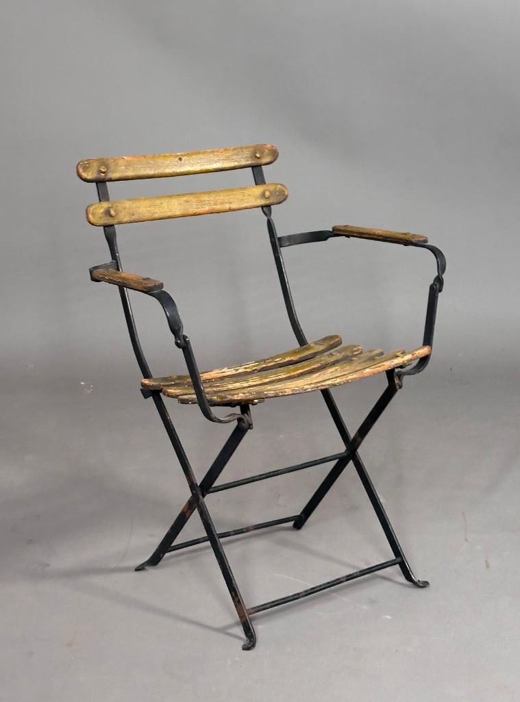 Antique French Folding Child's Garden Chair (1 of 6)