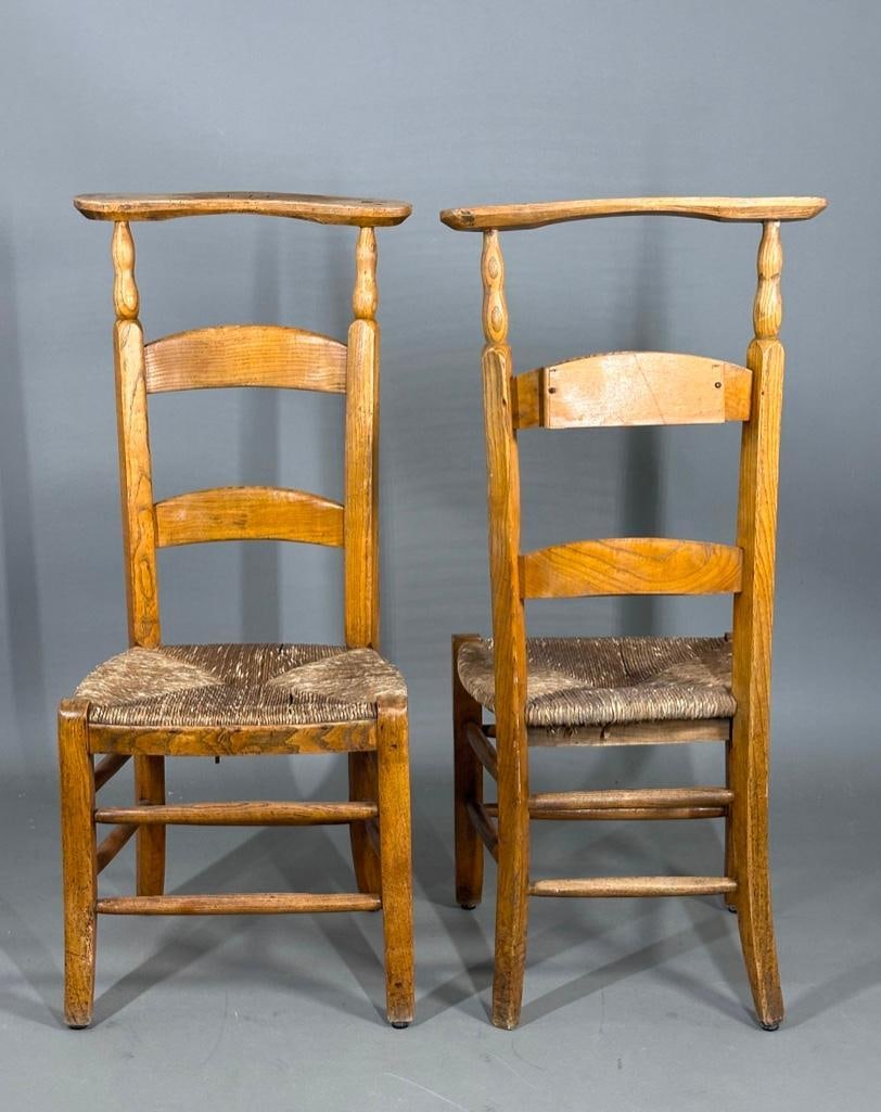 A Pair of French Provincial Oak Prie-Dieu Chairs (1 of 8)