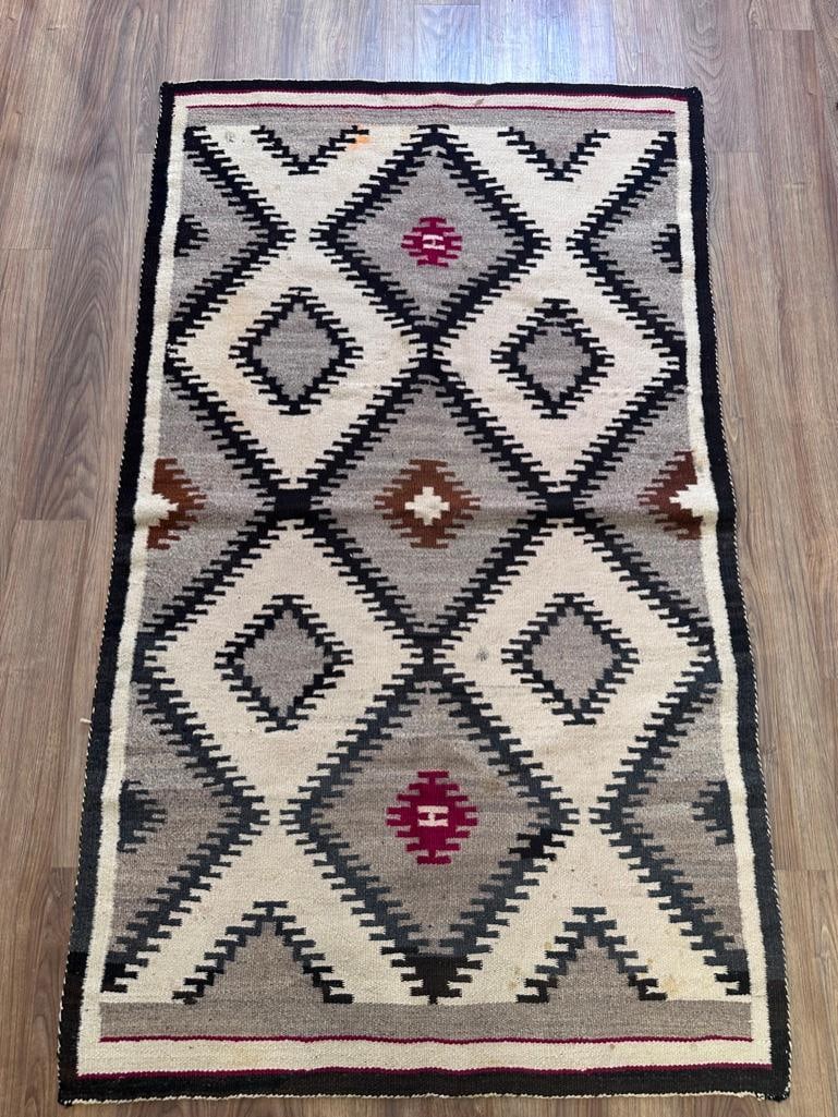 Navajo Woven Wool Carpet, 5'4 x 3'3 (1 of 9)