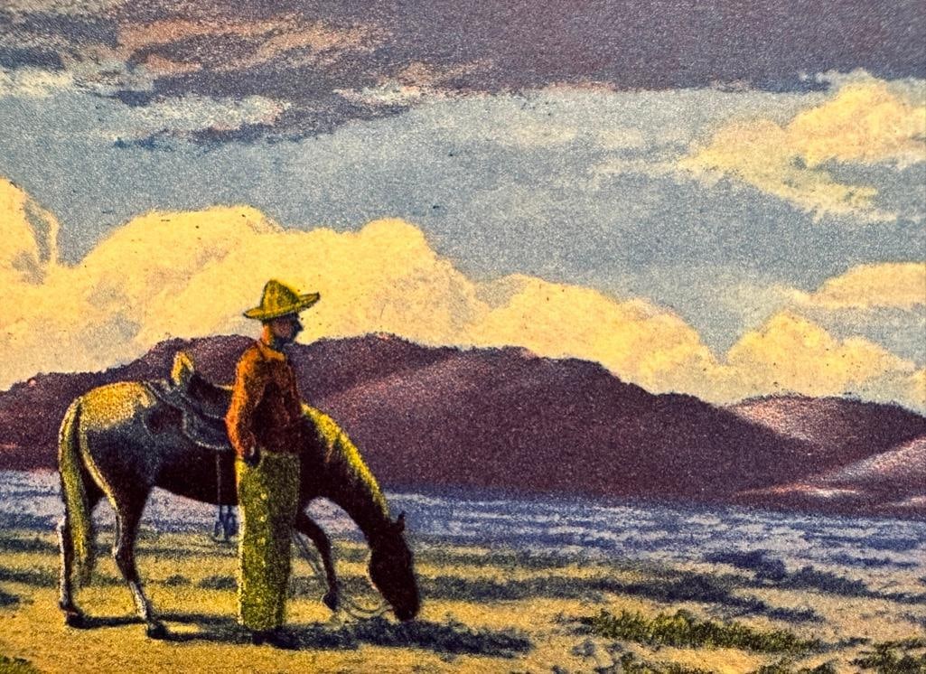 F. Leslie Thompson Etching, " In Texas" (1 of 2)