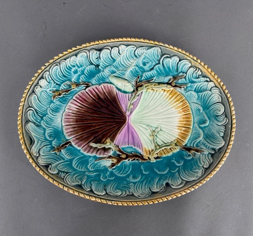 Antique Wedgwood Majolica Scallop Shell Platter, ca. 1800-1849 (1 of 3)