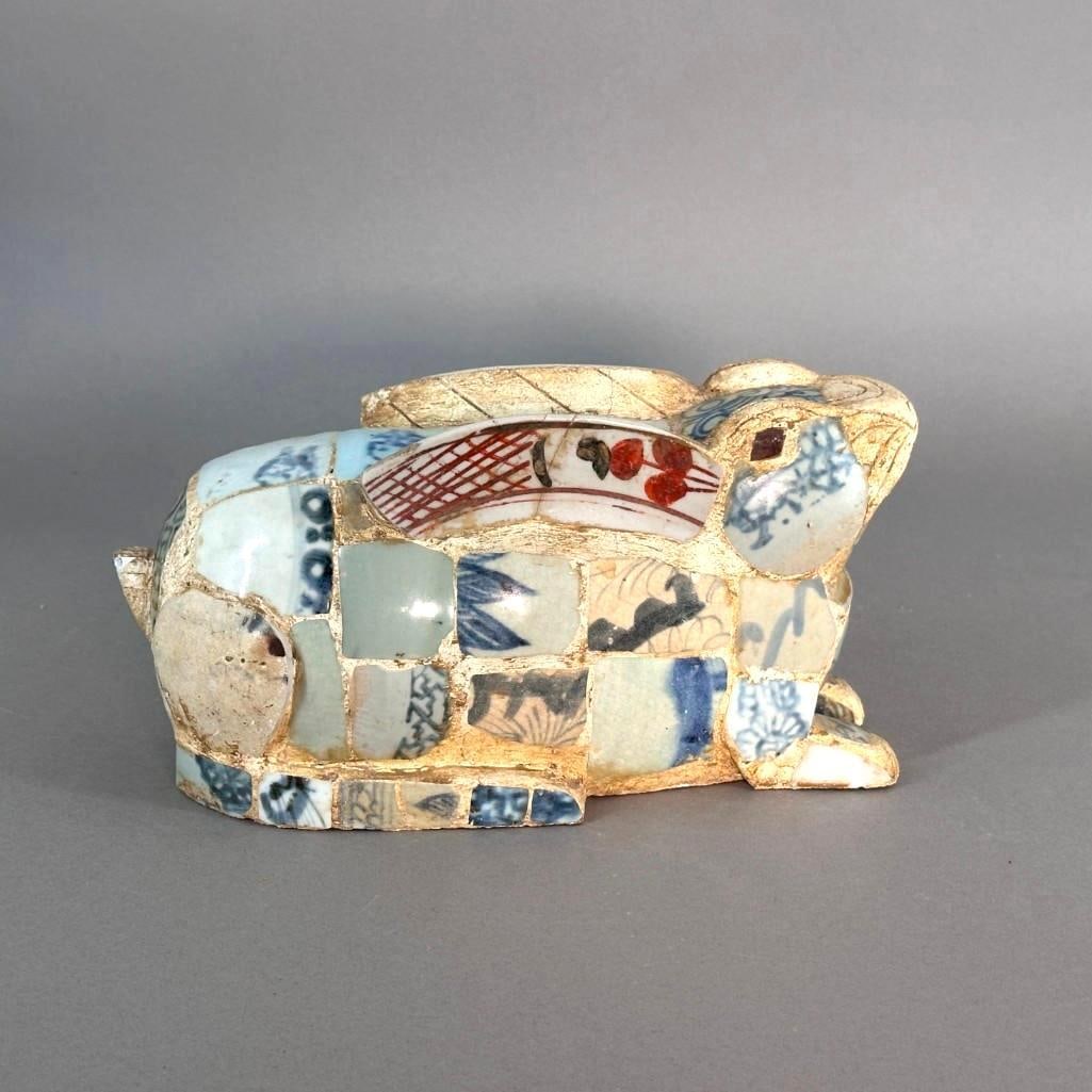 Rabbit Figure Fashioned with Antique Chinese Pottery Shards (1 of 6)