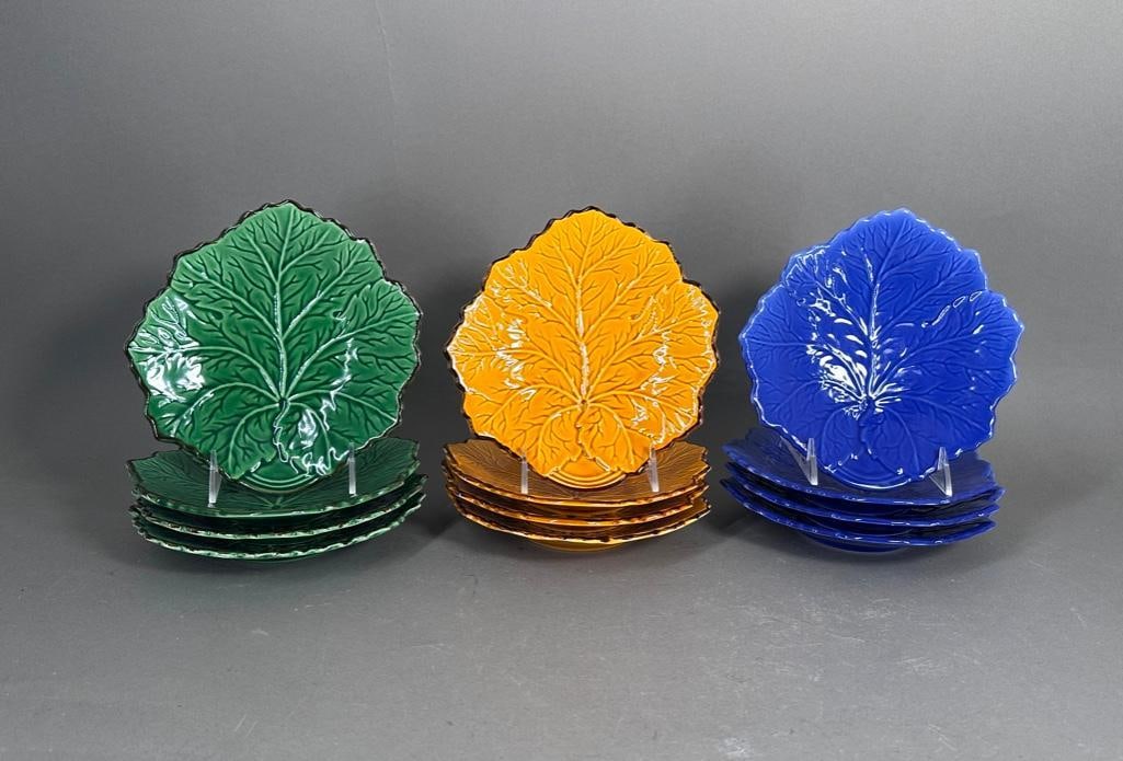 Twelve Faience Provencale du Poet-Laval Majolica Desert Plates (1 of 3)