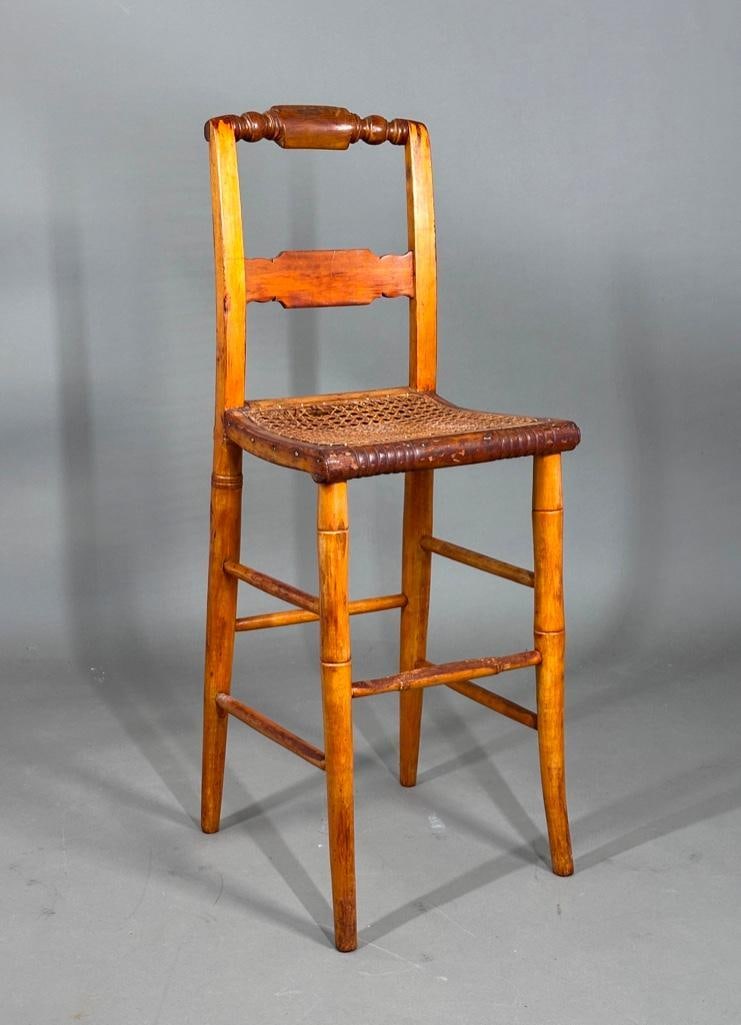 American Country Child's High Chair, 19thc. (1 of 5)
