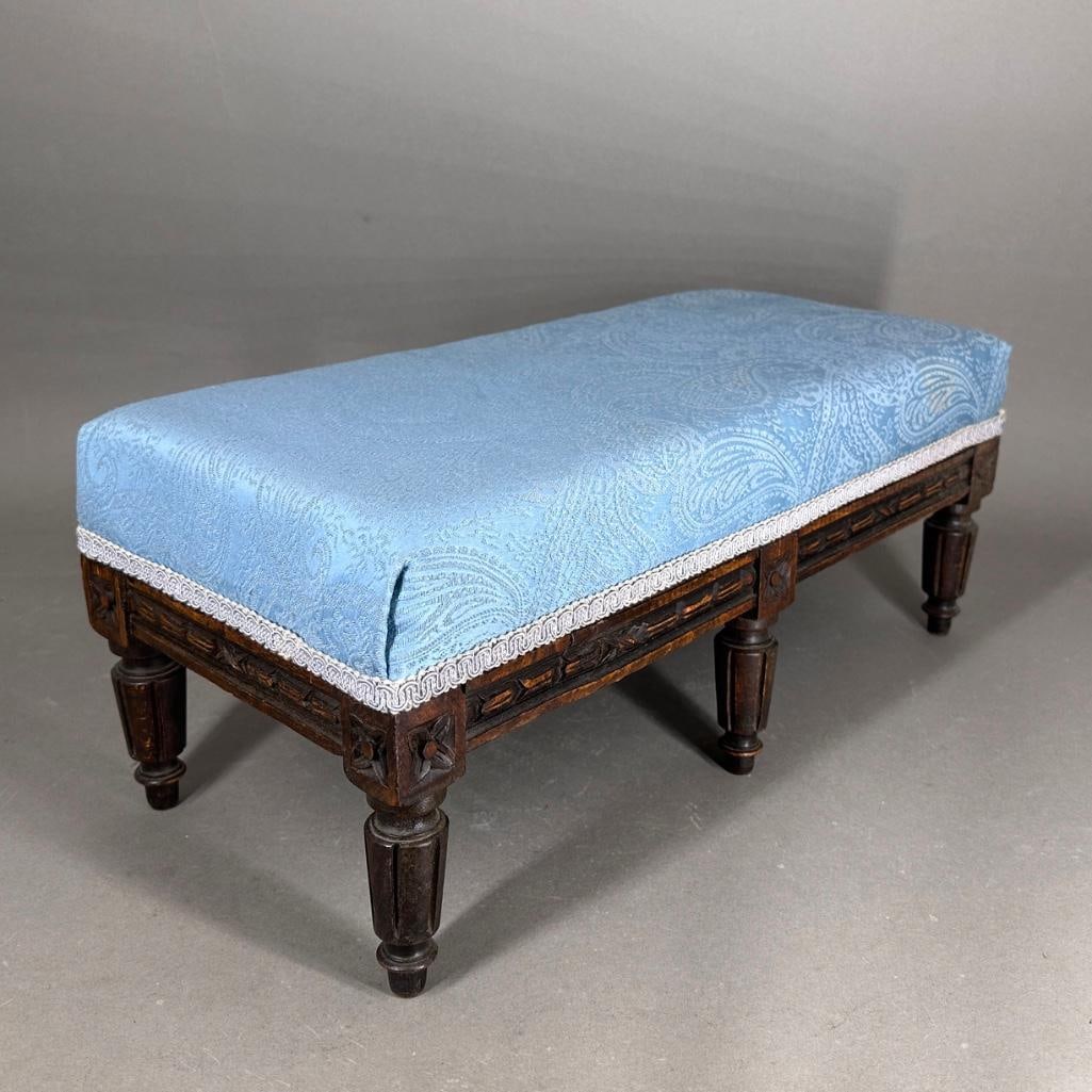 Louis XVI Style Upholstered Footstool (1 of 5)