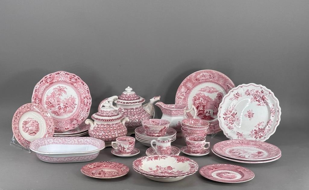 A Collection of Red Transferware (1 of 20)