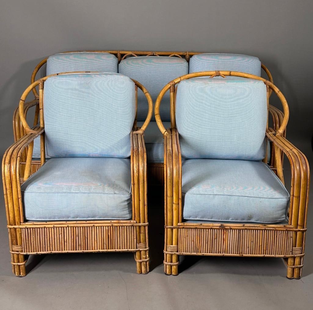 Three Piece Vintage Rattan Salon Set (1 of 5)