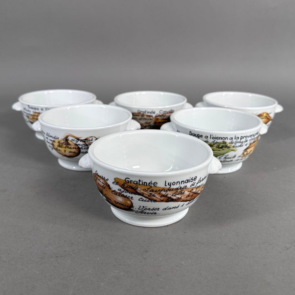 Six Pillivuyt Porcelain French Onion Soup Bowls (1 of 8)