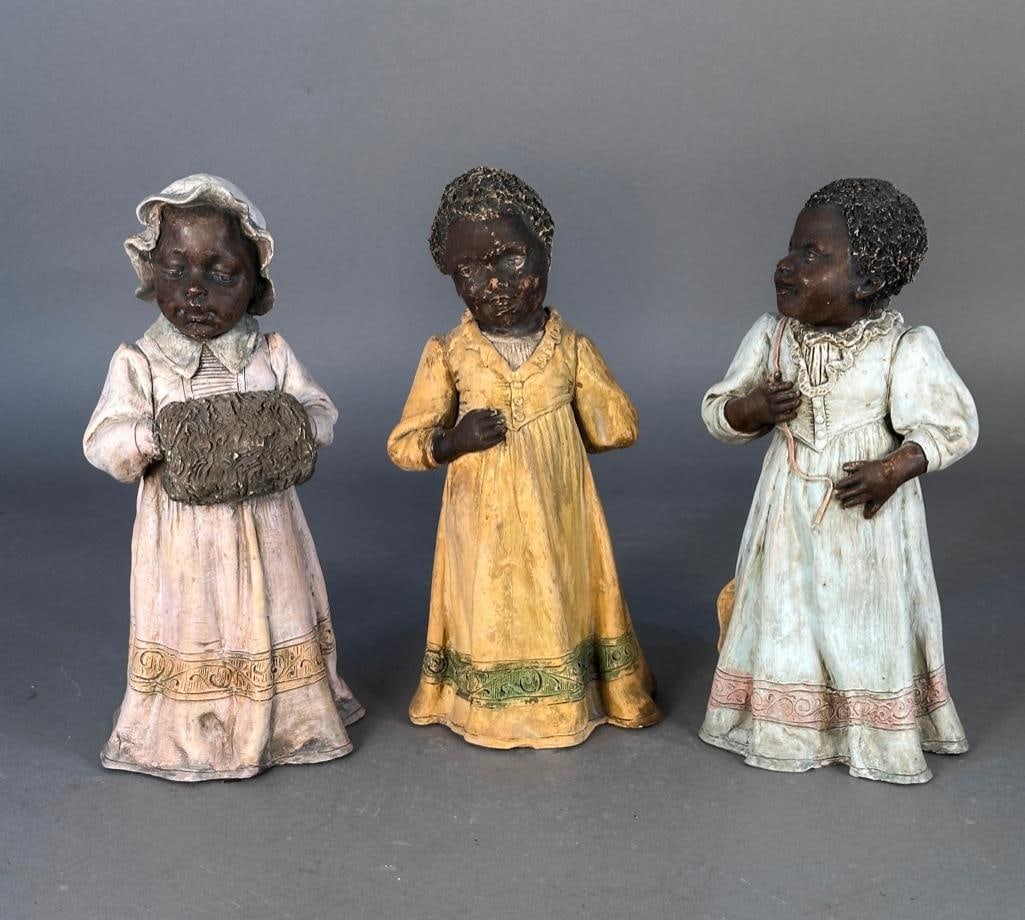 Friedrich Goldscheider (German 1845 - 1897) Three Terracotta Children (1 of 9)