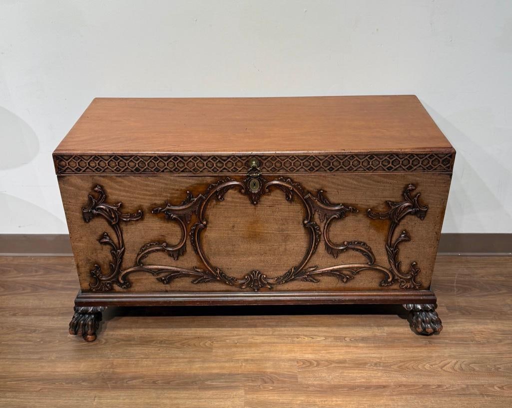 English George III Mahogany Clothes Chest, Mid 18thc. (1 of 10)