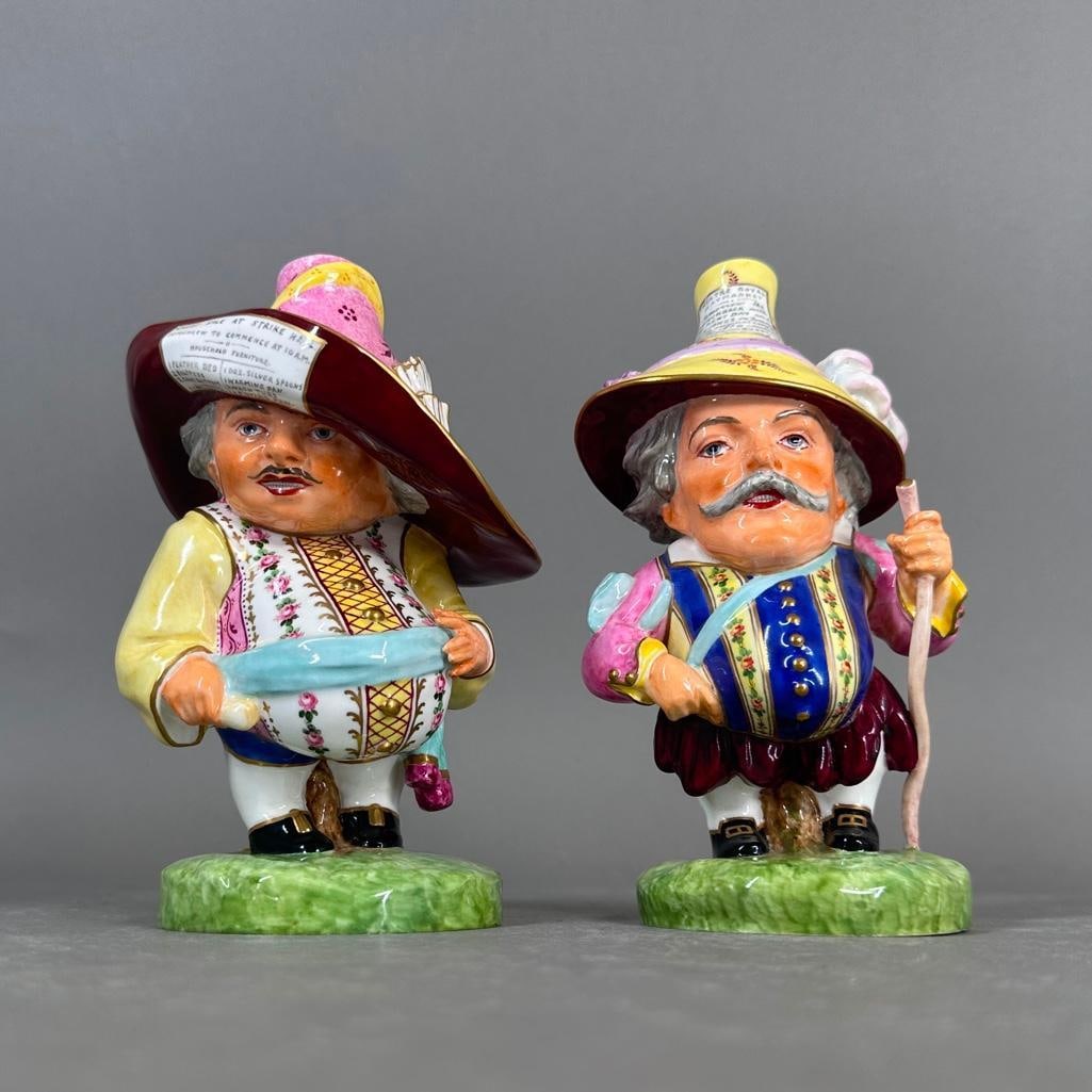 Pair of Royal Crown Derby Mansion House Dwarf Figures (1 of 8)