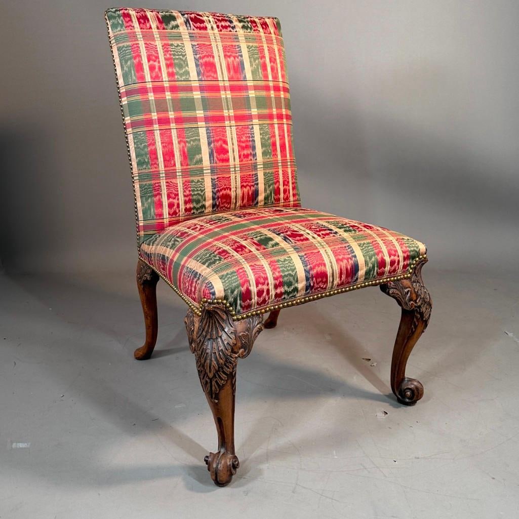 George II Style Mahogany Upholstered Chair (1 of 8)