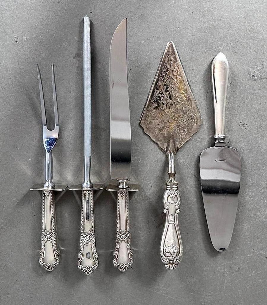 Five Assorted Sterling Silver Serving Utensils (1 of 9)