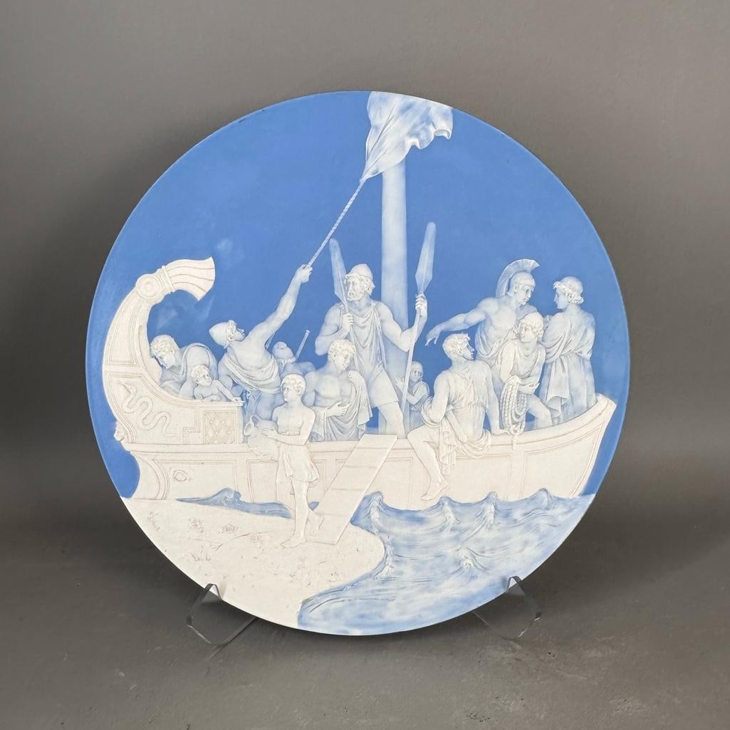 Mettlach Neoclassical Phanolith Charger, Jason and The Argonauts, by Jean Baptiste Stahl (1 of 6)