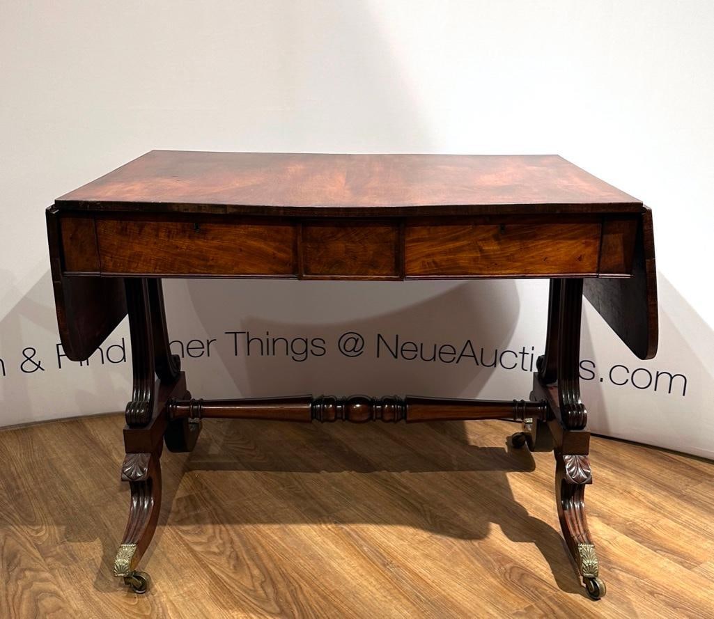 English Regency Period Mahogany Sofa Table (1 of 12)