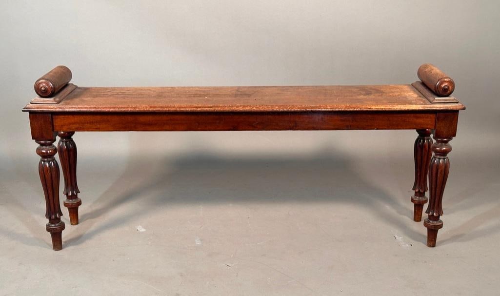 Antique English Regency Period Mahogany Window Seat, ca. 1815 (1 of 6)