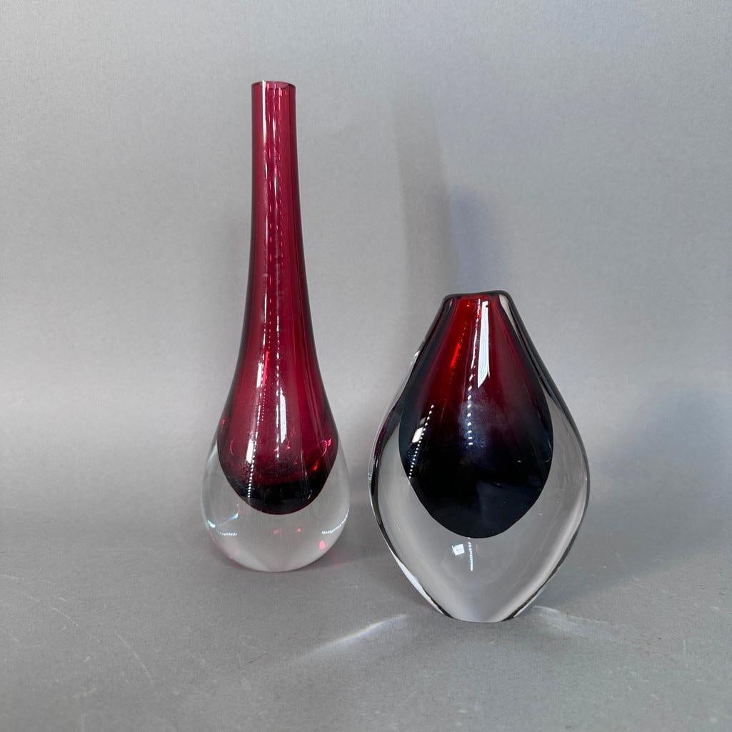 Two Modern Blown Glass Vases Including Orrefors (1 of 7)