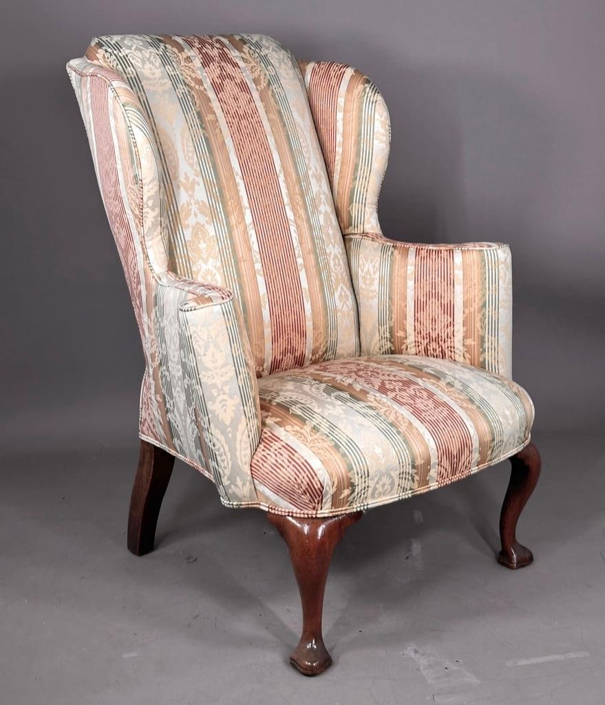 English Queen Anne Mahogany Wing Back Chair (1 of 8)