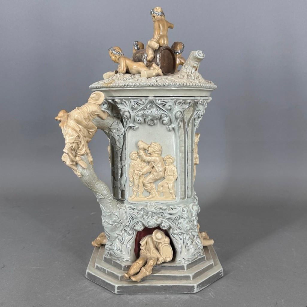 Large German Bisque Figural Tankard (1 of 13)