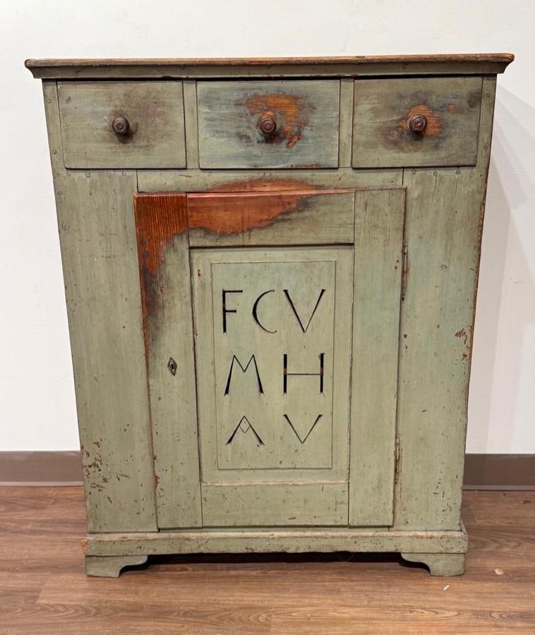 Swedish Pine Painted Cabinet, 19th century (1 of 11)