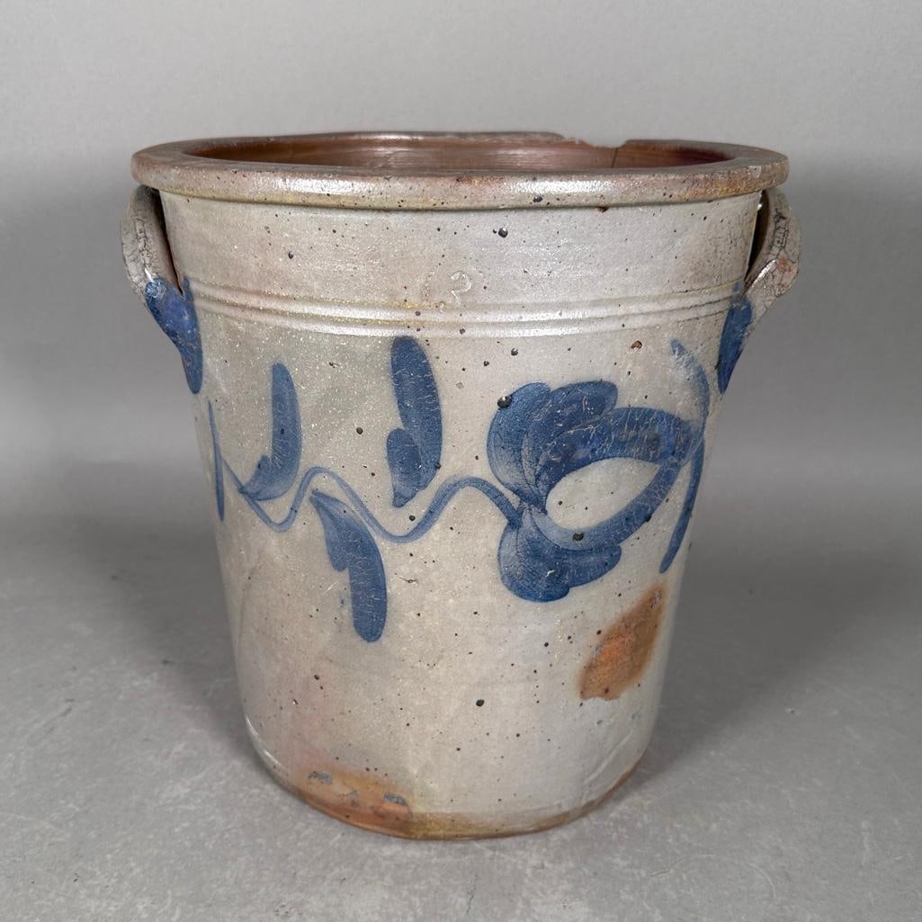 Cobalt Decorated Salt Glazed 3 Gallon Crock, 19th Century (1 of 7)