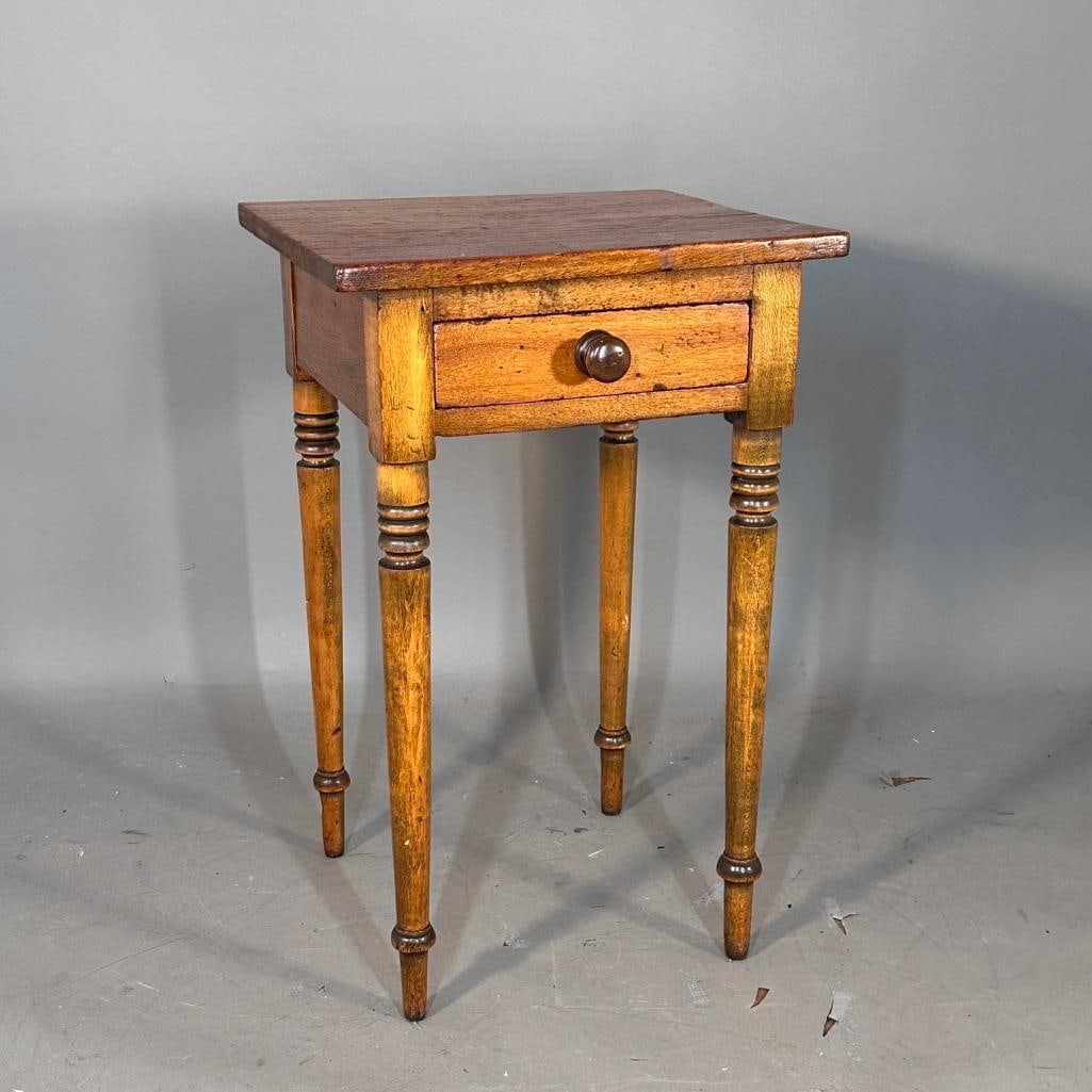 American Pine One Drawer Stand, 19thc. (1 of 8)
