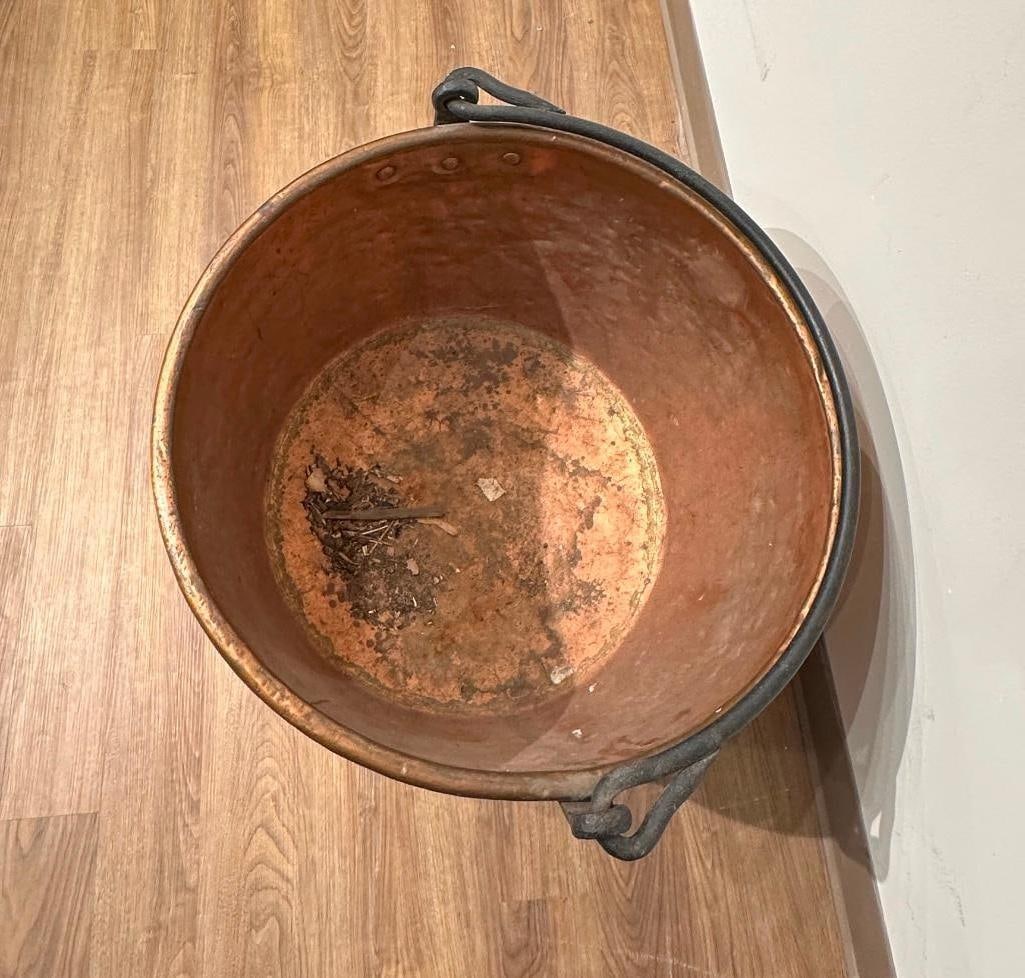 Large Copper Cooking Kettle - 4