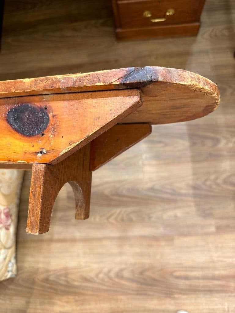 Antique Pine Kneeling Bench - 3
