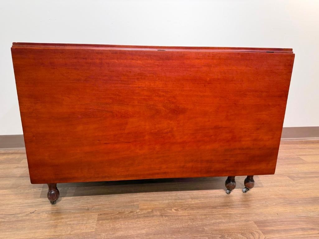 Antique Cherry Drop-leaf Table - 2
