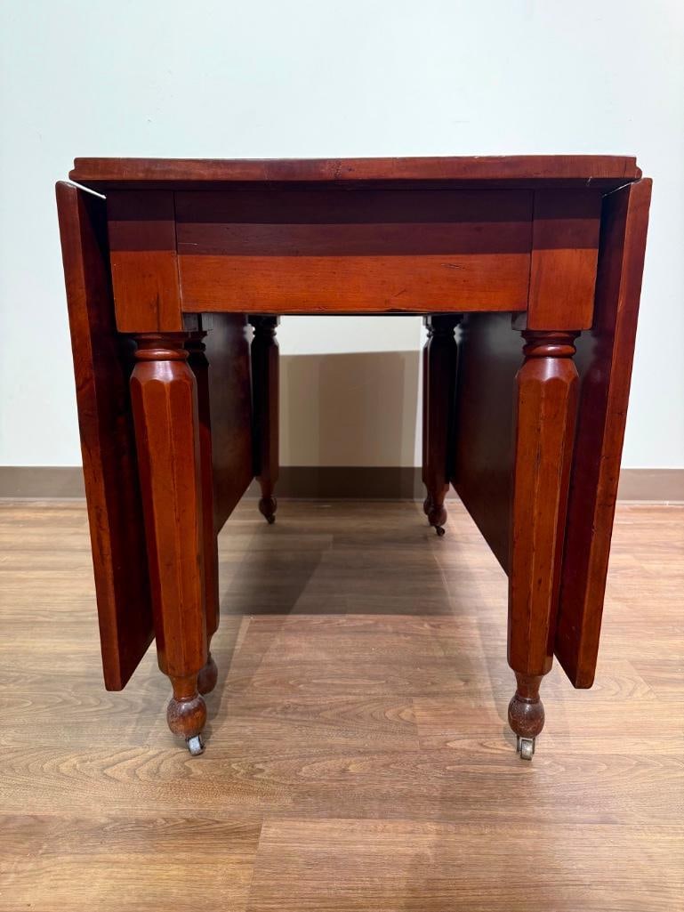 Antique Cherry Drop-leaf Table - 3