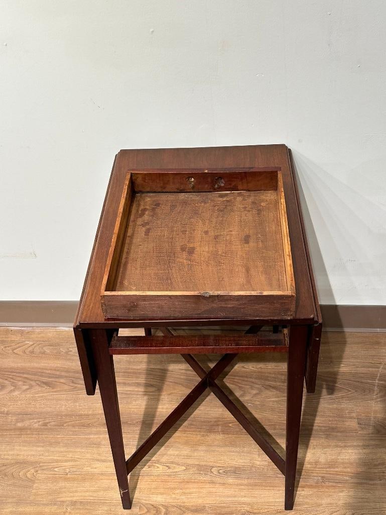 Antique Walnut Side Table - 9