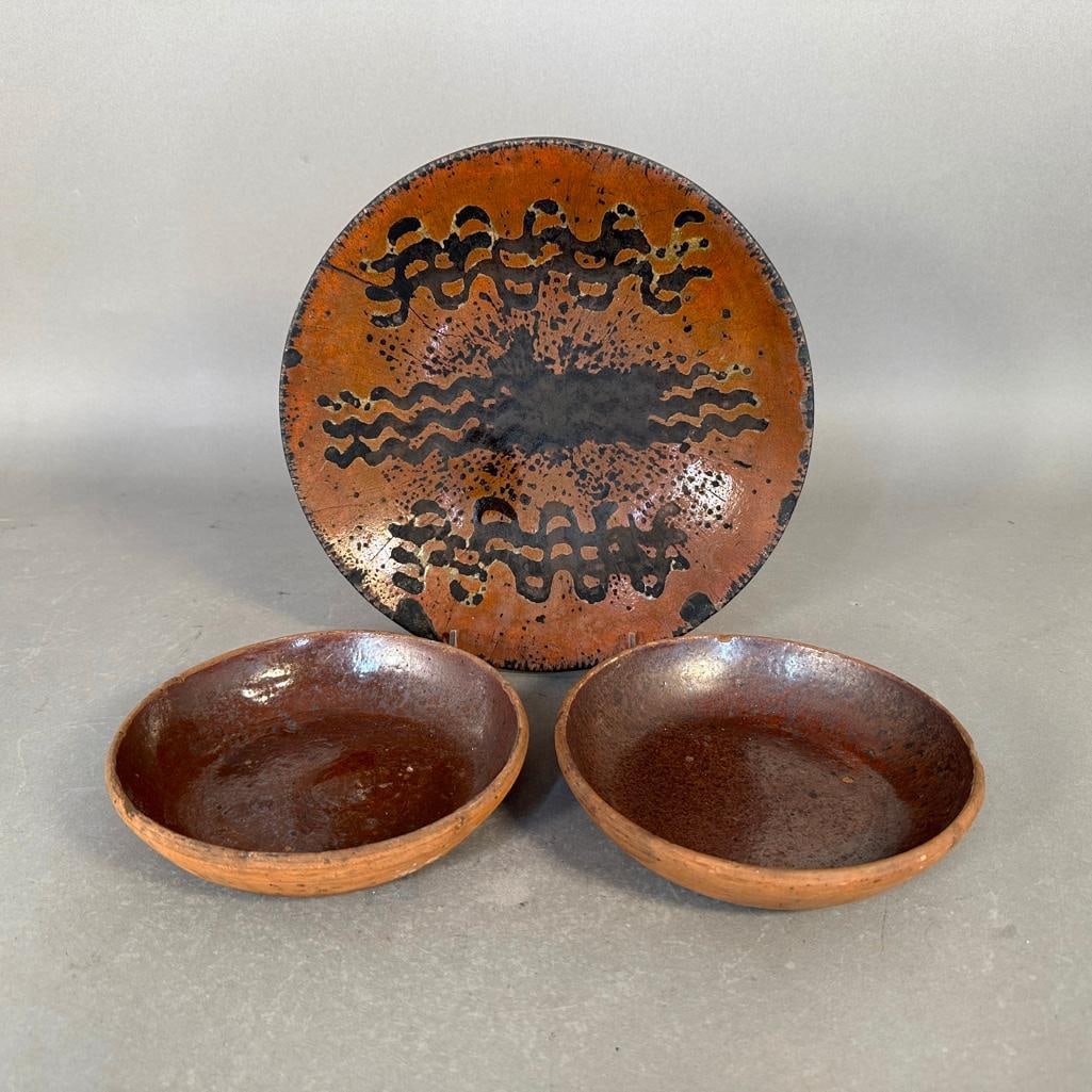 Three Redware Plates (1 of 3)