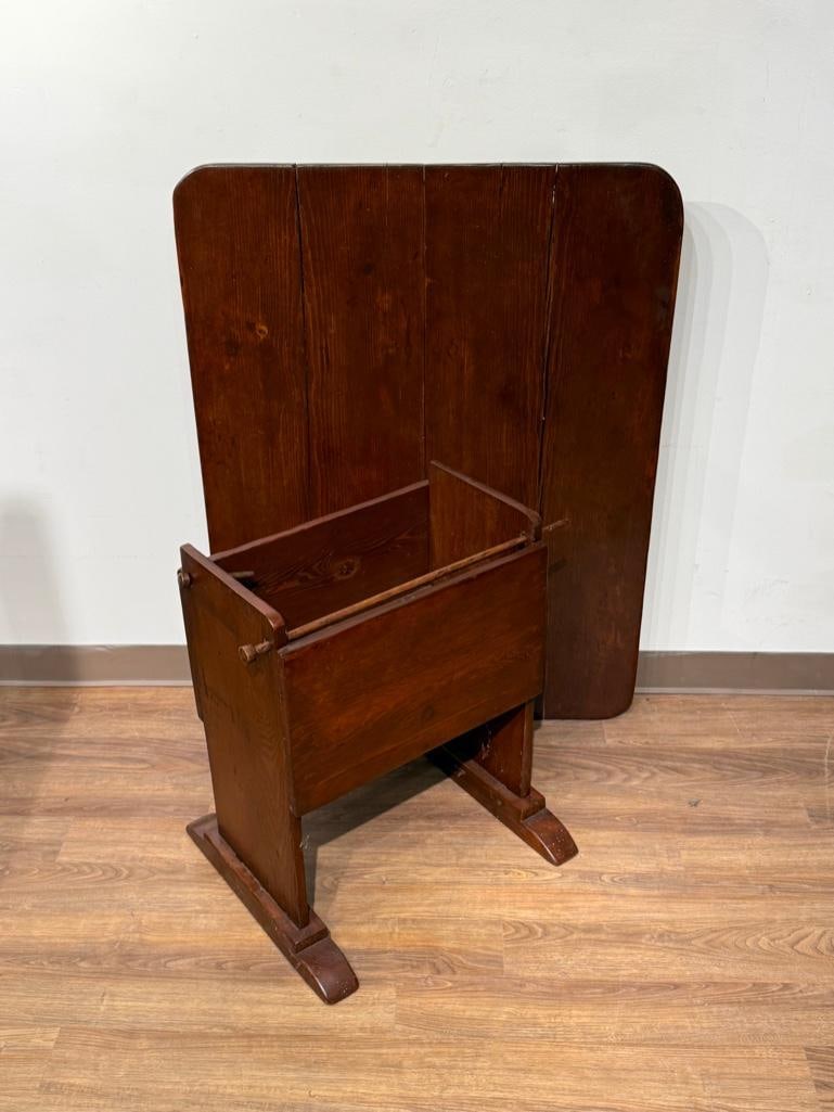 Early Pine Hutch Table - 3