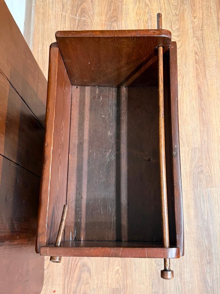 Early Pine Hutch Table - 4