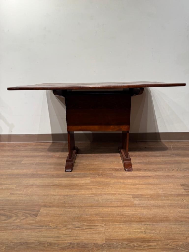 Early Pine Hutch Table - 7