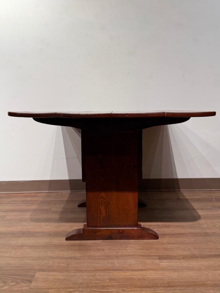 Early Pine Hutch Table - 8