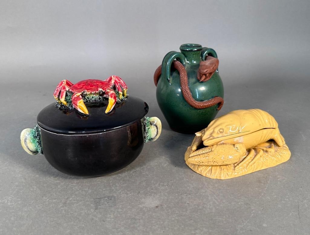 Three Stylized Ceramic Containers (1 of 17)