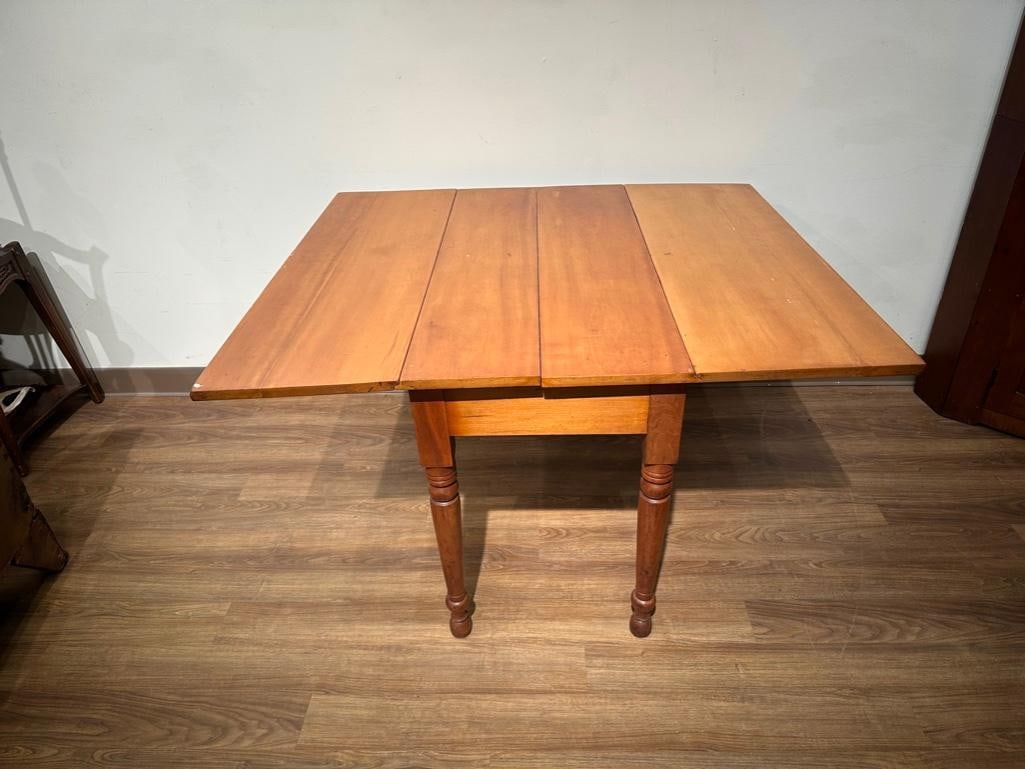 Antique Maple Drop Leaf Table - 12