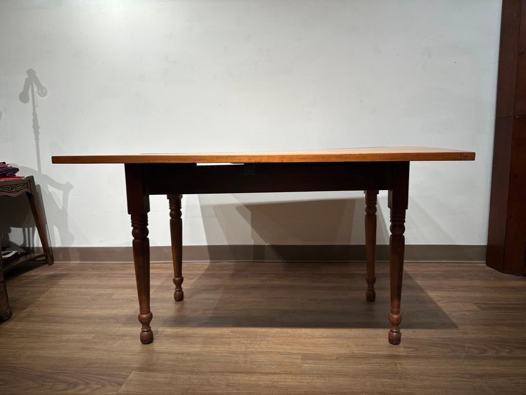 Antique Maple Drop Leaf Table - 7