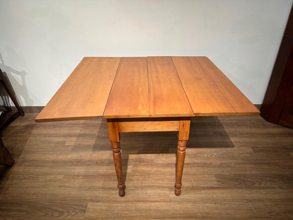 Antique Maple Drop Leaf Table - 8