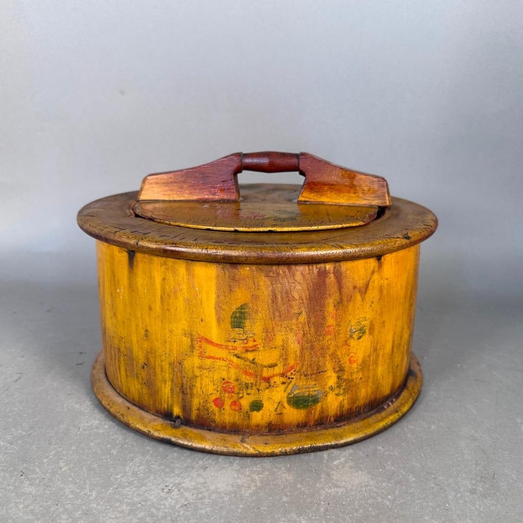 Swedish Bentwood Folk Art Painted Storage Box (1 of 6)