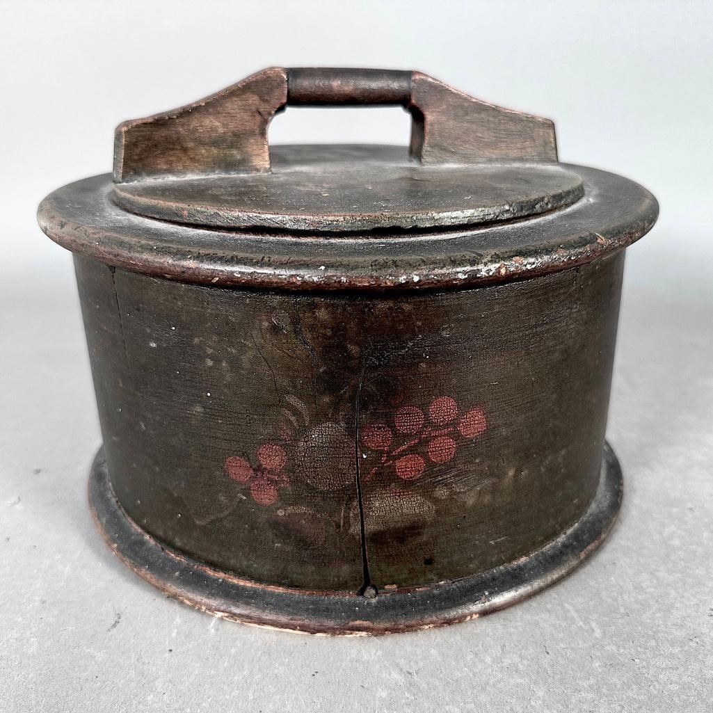 Swedish Bentwood Folk Art Painted Storage Box, 19th century (1 of 7)