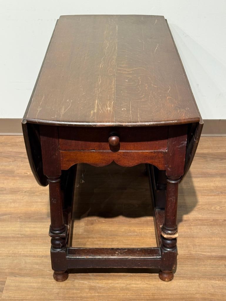Antique Drop Leaf Tressel Table - 3