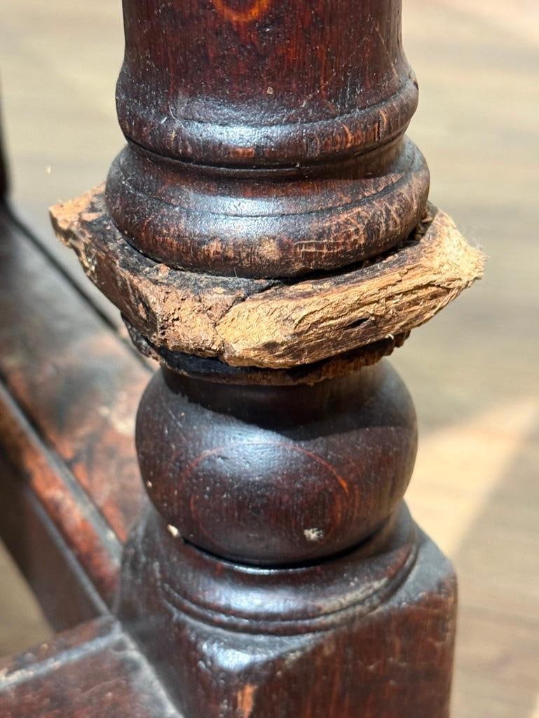 Antique Drop Leaf Tressel Table - 6