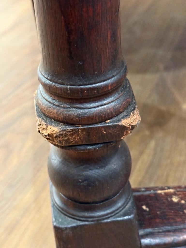 Antique Drop Leaf Tressel Table - 7