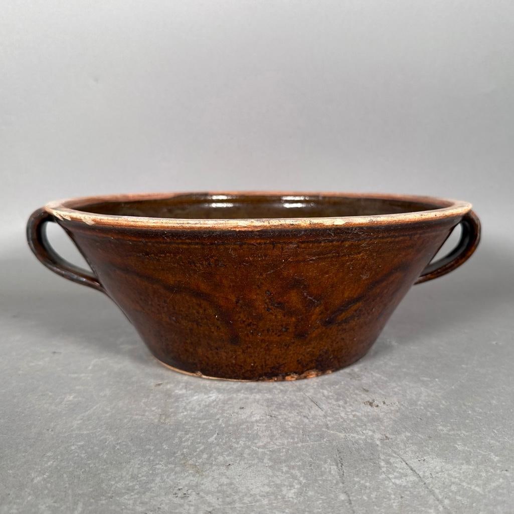 Redware Glazed Milk Pan, 19th Century (1 of 6)