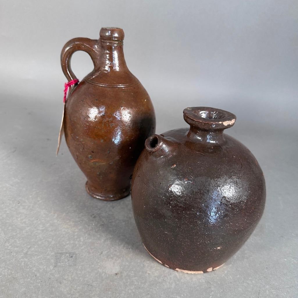 Two Early Stoneware Jugs, American, 19th century (1 of 9)
